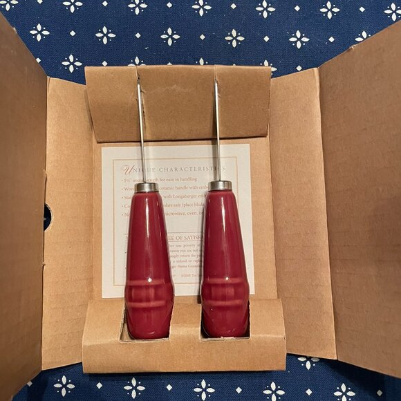 Longaberger Woven Traditions Spreader Set Paprika - Picture 3 of 3